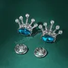 Metal Crystal Crown Broche Rapel Pins Pak Shirt Collar Pin Booch For Women Wedding Corsage Rhinestones Sieraden Accessoire