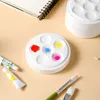 Multifunction Overlay Ceramic Palette Color Mixing Paint Tray for Watercolor Gouache Acrylic Painting Art Supplies