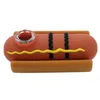 Silicone Coloré Hotdog Saucisse Style Pipes Herbe Tabac Huile Rigs Verre Poreux Trou Filtre Bol Portable Handpipes Fumer Porte-Cigarette Tube En Gros DHL