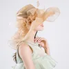 Headpieces Pink Elegant Wedding Hats for Women Fascinators Weddings Hat Flower Accessories Chapeau Mariage