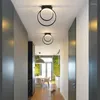 Plafonniers Moderne Design Simple Noir LED Lampe Lumière Couloir Maison Luminaire Couloir Décoration Salon Salle À Manger Chambre Balcon