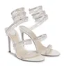 2023S Perfect Women Women Sandal Strass Shoes Summer Margot Jewel Sandals Shoes for Women Celo Crystal Snake Heel Strapp