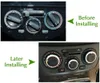 3 teile/satz Auto Klimaanlage Wärme Control Schalter Ac Knob Knopf Abdeckung Kappe Dekoration Trim Für Nissan NV200 LIVINA GENISS TIIDA