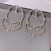 Brincos de luxo gotas de água de luxo na moda festa de noivado de casamento de zircão cúbico dubai grande para mulheres vestido jóia e9444