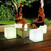 Plus grande taille LED jardin boule Cube lumières en plein air décoration de noël rue pelouse lampe Rechargeable rvb fête mariage lumière