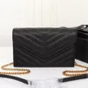 Klassische Luxus-Designer-Damen-Umhängetasche, Handtasche, SL-Handtaschen, Leder, Wild at Heart, Kette267c