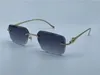 النظارات الشمسية خمر 563591 الرجال تصميم فرملس قطع العدسات شكل مربع نظارات الرجعية نظارات UV400 عدسة لون الذهب الفاتح