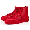 Vrouwen Men Red Bottoms Shoes Designer Casual Dress Shoe Luxury platform Oversized Sneakers Leather Suede Spikes Loafers Bodem met doos platte trainers Big Size 47