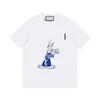 T-shirt femme designer nouveau T-shirt femme G tendance dessin animé lapin col rond manches courtes bas chemise mode polyvalent décontracté amoureux RRIP