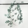 Decorative Flowers Artificial Rattan Cane Garland Silk Green Leaf Family Wall Hanging Table Wedding El Decoration