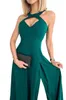 Casual Dresses Sexig Women Halter Party Evening Dress Solid Högkvalitativ damer ärmlös Maxi Elegant Slit Pullover