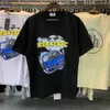 Z0MIメンズTシャツ2023新しいファッションブランドRHUDE AMERICAN RACING FORMULA F1記念半袖高品質のダブルヤーンピュアコットン