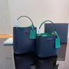 Лучшие сумки-ведра Треугольные сумки Многоцветная большая сумка Женская дизайнерская кожаная роскошная сумка Модная женская дизайнерская сумка Кошелек 221220i