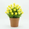 Dekoratif Çiçekler Mini Yapay Bitkiler Bonsai Küçük Simüle Ağaç Pot Plantas Sahte Ofis Masa Saksılı Süsler Ev Bahçe Dekorasyonu