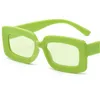 Nuovi occhiali da sole unisex rettangolo occhiali da sole caramelle color adumbrale anti-uv Simpuli di occhiali ornamentali ornamentali ornamentali