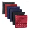 Boogbladen Veektie merk mode polka dots pocket square zakdoek hanky 25 cm extra groot voor mannen suit formeel smoking trucedo trouwfeest rood