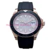 montres de luxe pour hommes 116655 40mm cadran en diamant bracelet en caoutchouc noir lunette en acier or rose montres-bracelets pour hommes boîte d'origine paper262D