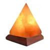 Настольные лампы Творческая соленая лампа Цвет смены USB камень деревянный базовый шнур для спальни йога гостиная гостиная домашняя декор