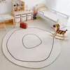 Carpets Ins Rug Nordic Carpet Living Room Round Coffee Table Floor Mat White Area Bedroom Bedside Soft Decor Tatami Rugs