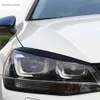 2 adet farlar kaş göz kapakları vw volkswagen golf için abs chrome trim 7 mk7 gti araba stil