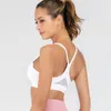 Yoga Outfit CHU Frauen Sport-BH Top Gepolsterter Büstenhalter Fitness Sport Weiblich Push-Up
