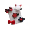 Hondenkleding Winterhaar Barrettes Princess Pink Cute Cat Bows Accessoires voor kleine medium huisdier dierenfeest verzorging Yorkshire