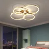 Żyrandole 2022 LED LED żyrandol na salon sypialnia kuchnia lampa jadalnia nowoczesne styl złoty pierścień zdalny
