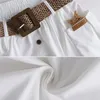 Röcke Gewaschener Baumwollrock Damen Frühling und Sommer Koreanischer Stil Mode Einreiher Große Taschen Hohe Taille A-Linie