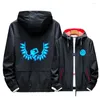 Sweats à capuche pour hommes Tooling Thin Men Jacket Sariel Touhou Project Sweat à capuche cosplay Print Zipper Hooded Noctilucent Fashion Black Casual Summer Coat