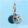 Charms Moon Blue Sky Dangle Charm Bracelet Diy Making Necklace Pendant Accessories For Pandora 925 Sterling Sier With Original Box D Dhy6R