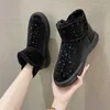 Top Boots New Winter Non-slip Waterproof Warm Rubber Sole Plush Women's Ankle Snow Slip-on Cotton Furry Pu Casual Shoes 221213