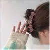 Clips para el cabello Barrettes Transparente Rosa Melocotón Horquilla Tiburón Horquillas Chica japonesa Dulce Captura Clip Tocado Gota Entrega Joyería DHSGW