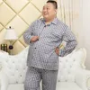 Mäns sömnkläder Novelkläder Bomull Pyjama Ställer Herr Summer luftkonditionerade rum Tunna Play Pyjamas Fat Men Night Wear