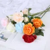 Decorative Flowers Peony Artificial Silk For Home Decoration Wedding Bouquet Bride Fake Flower