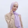 Ethnic Clothing Muslim Women Chiffon Hijab Scarf Arab Femme Shawls Middle East Islamic Solid Color Head Wraps Ladies Scarves Veil