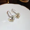 Boucles d'oreilles pendantes en cristal coloré pour femmes, lustre en forme de cœur d'amour, Style coréen, bijoux, nouveauté 2022