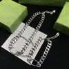 Fashion Necklace Designer Jewelry Wedding Tiger Head 18K Silver Plated Luxury Letter Pendants Necklaces Bracelet Set No Box