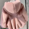 Ceketler Kızların Kürk Matapları Kış Moda Prenses Rex Kalınlaştırılmış Bebek Palto