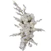 Decoratieve bloemen aangepaste boog bloem rij bruiloft podium achtergrond muur decoratie nepwinkel raam showroom hoofd lang