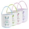 Easter Eggs Hunt Basket Festive Canvas Bunny Bags Rabbit Fluffy Tails Tote Bag Party Celebrate Decoration Gifts Toys Handbag