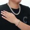 Hhc Custom Hip Hop Collar De Hombre Gold Plated Men Brass Jewelry Iced Out Cubic Zirconia Cz Miami Cuban Link Chain