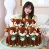 32cm Lovely New Christmas Elk Plush Toys Stuffed Soft Deer Gift Doll for Kids Children Xmas Home Decoration Ornaments