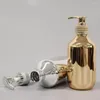 Butelki do przechowywania trwały dozownik mydła lekki myjka do mycia napełniana spiralna usta Złoty srebrny kolor platowany szampon