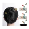 Pinces à cheveux Barrettes Bâton Bois noirci Ushape Cheongsam Vêtements chinois Épingle à cheveux Accessoires Matériaux Chopstickshair Drop Delive Dhxey