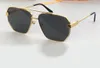 Gold Metal Pilot Sunglasses Sunglass Grey Lens Men Summer Sun Shades Fashion Outdoor UV400 Shades Eyewear with Box