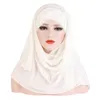 Vêtements ethniques Style européen et américain lait soie perlée écharpe chapeau musulman deux pièces dames mode Patch Hijab