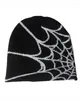 Baretten Y2K Gothic Spider Patroon Wol Acryl Gebreide Muts Vrouwen Beanie Winter Warm Mutsen Mannen Grunge Hip Hop Casual Skullies outdoor