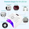 Nail Dryers Design Add Fan Heat Dissipation 72w Dryer Lampara UV Lighting Cordless Rechargeable Foot Nails Led Lamp