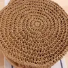 Evening Bags Women Straw Bag Bohemian Rattan Female Beach Handbag Circle Lady Weave Messenger Handmade Casual Hollow Out