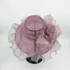 Headpieces Pink Elegant Wedding Hats for Women Fascinators Weddings Hat Flower Accessories Chapeau Mariage